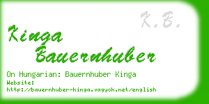 kinga bauernhuber business card